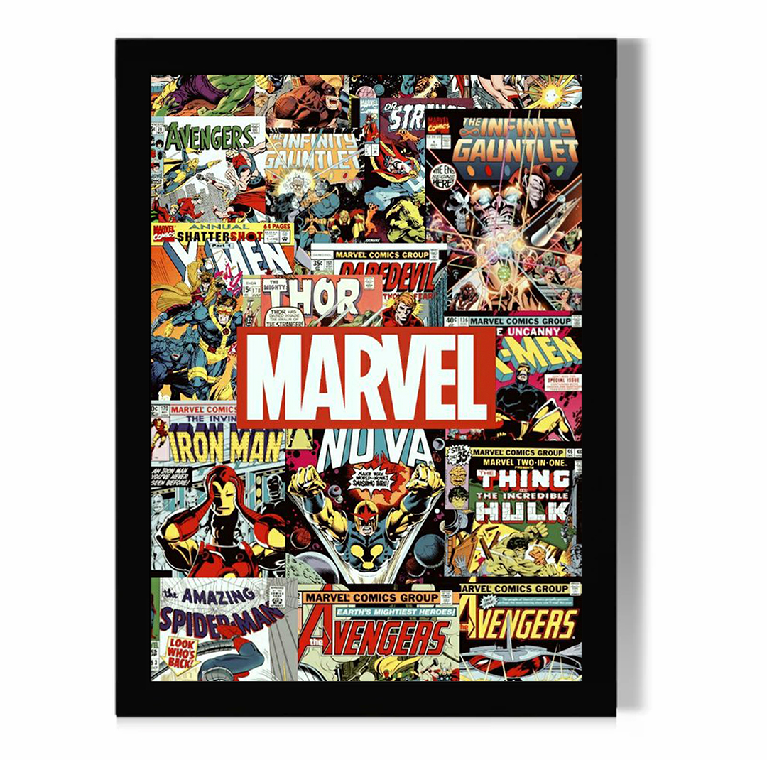 تابلو مدل دیواری طرح لوگو مارول | Marvel کد FD182