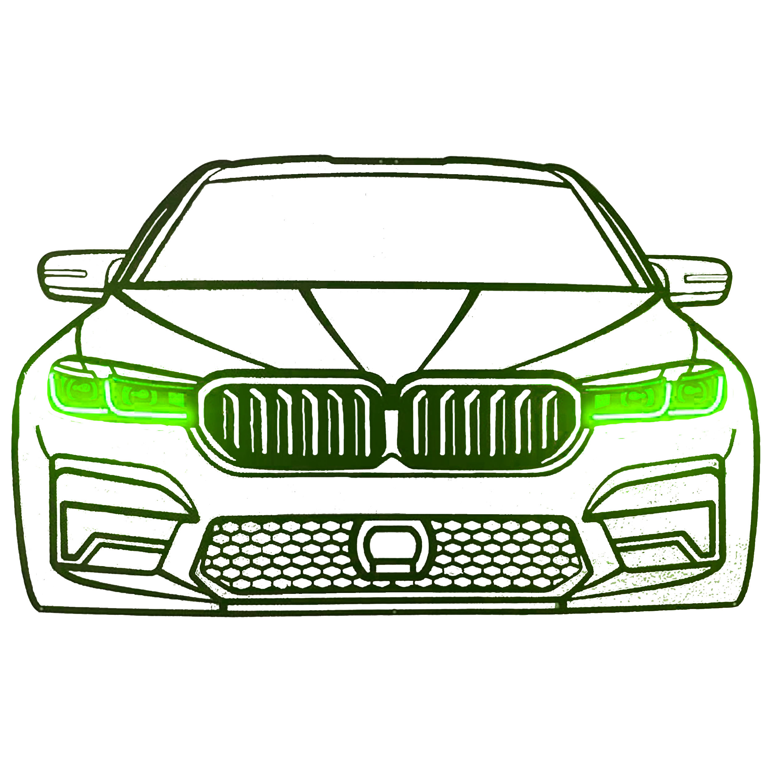 چراغ دیواری نئونی طرح ماشین bmw