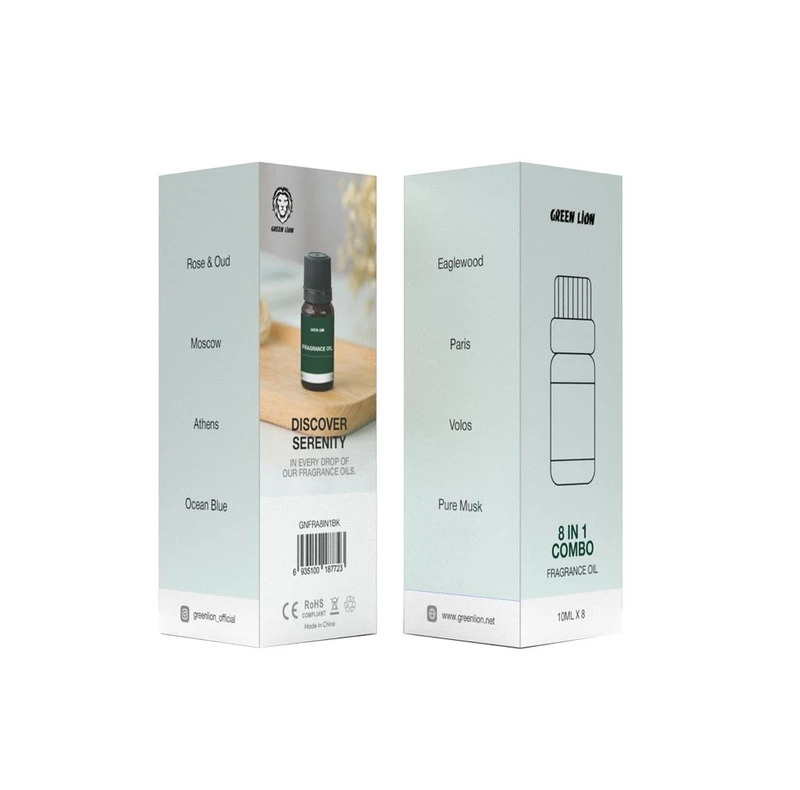 اسانس خوشبوکننده هوای خودرو گرین لاین مدل روغن معطر Combo Fragrance Oil مجموعه 8 عددی