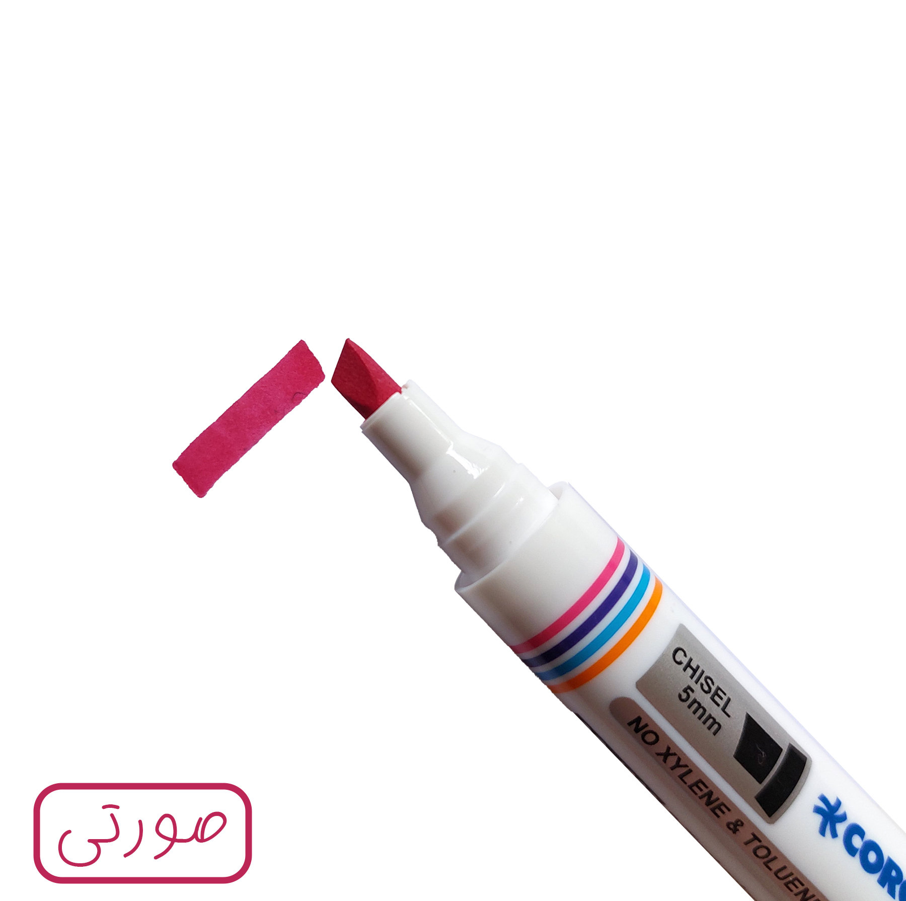 ماژیک وایت برد کرونا طرح تخت مدل CO-4090 به همراه تخته پاک کن بسته 9 عددی