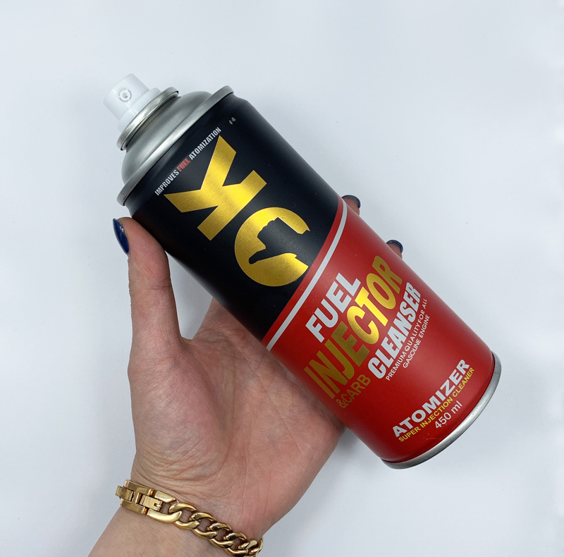 اسپری انژکتور شوی خودرو اوکی مدل FUEL حجم 450 میلی لیتر مجموعه دو عددی