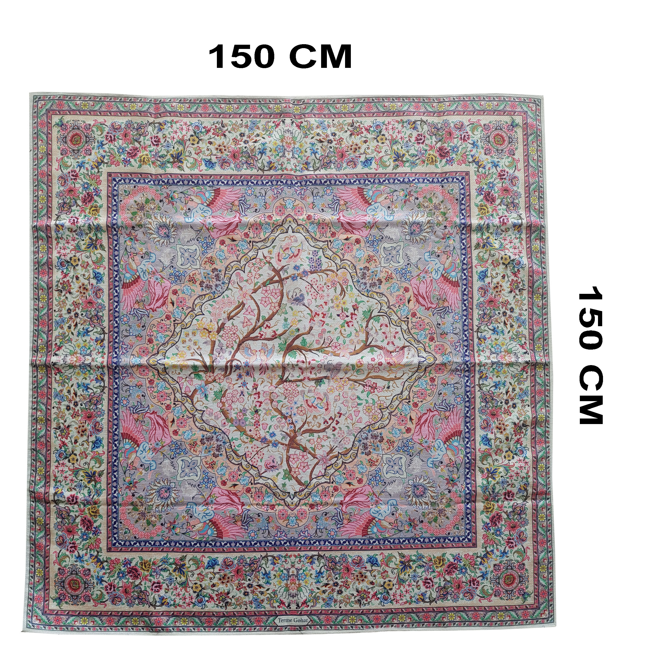 رومیزی مخمل طرح ترمه کد 150