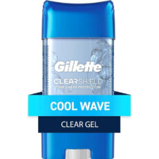 ژل شفاف ضد تعریق مردانه ژیلت مدل CLEAR SHIELD Cool Wave وزن 108 گرم