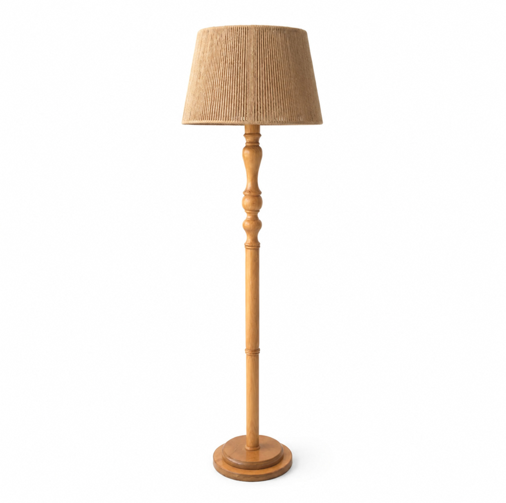 آباژور مدل ایستاده چوبی خراطی مکرومه کد AM-M