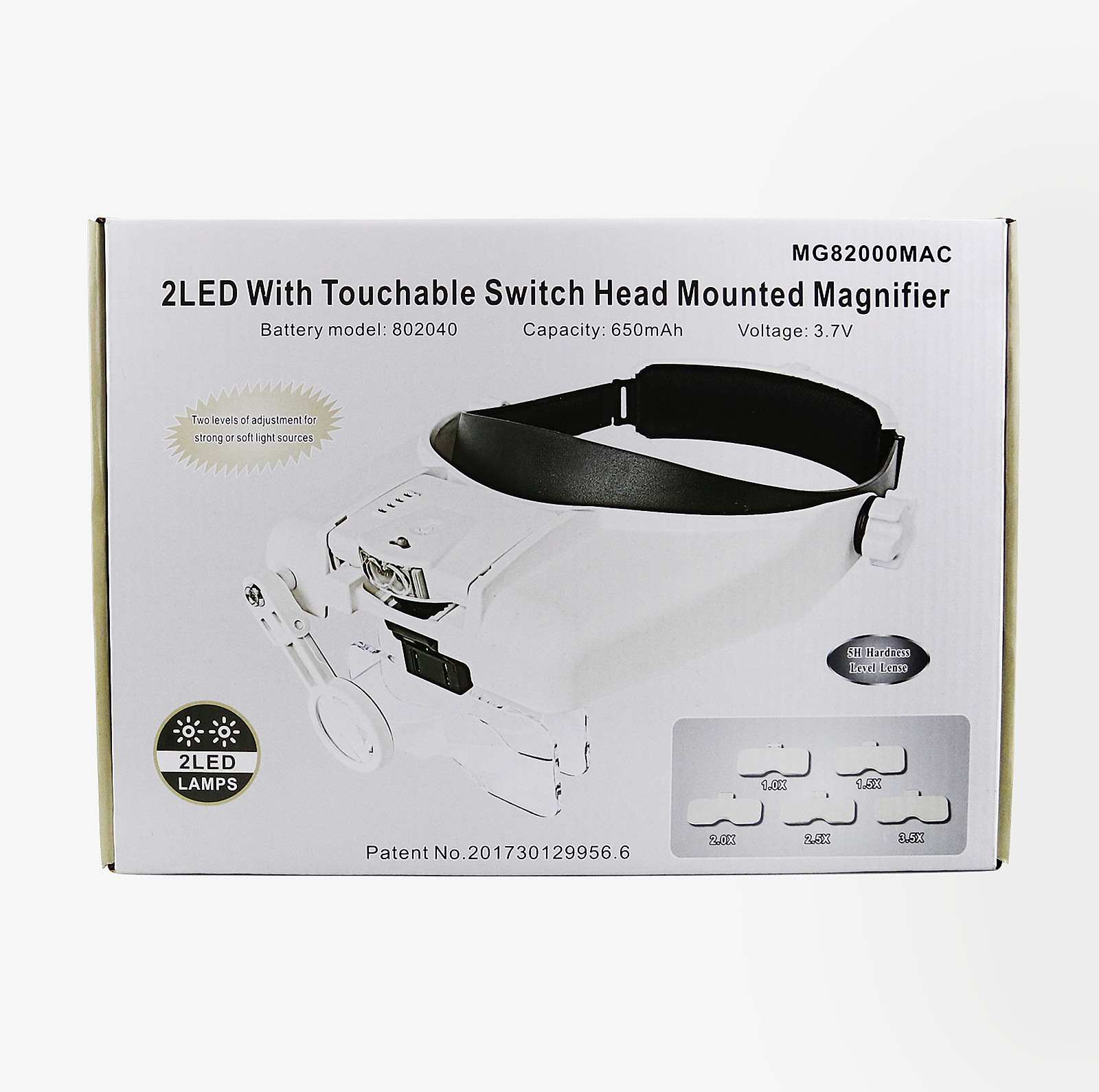 ذره‌بین‌ مدل هدبندی چراغ‌دار کد MG82000MAC