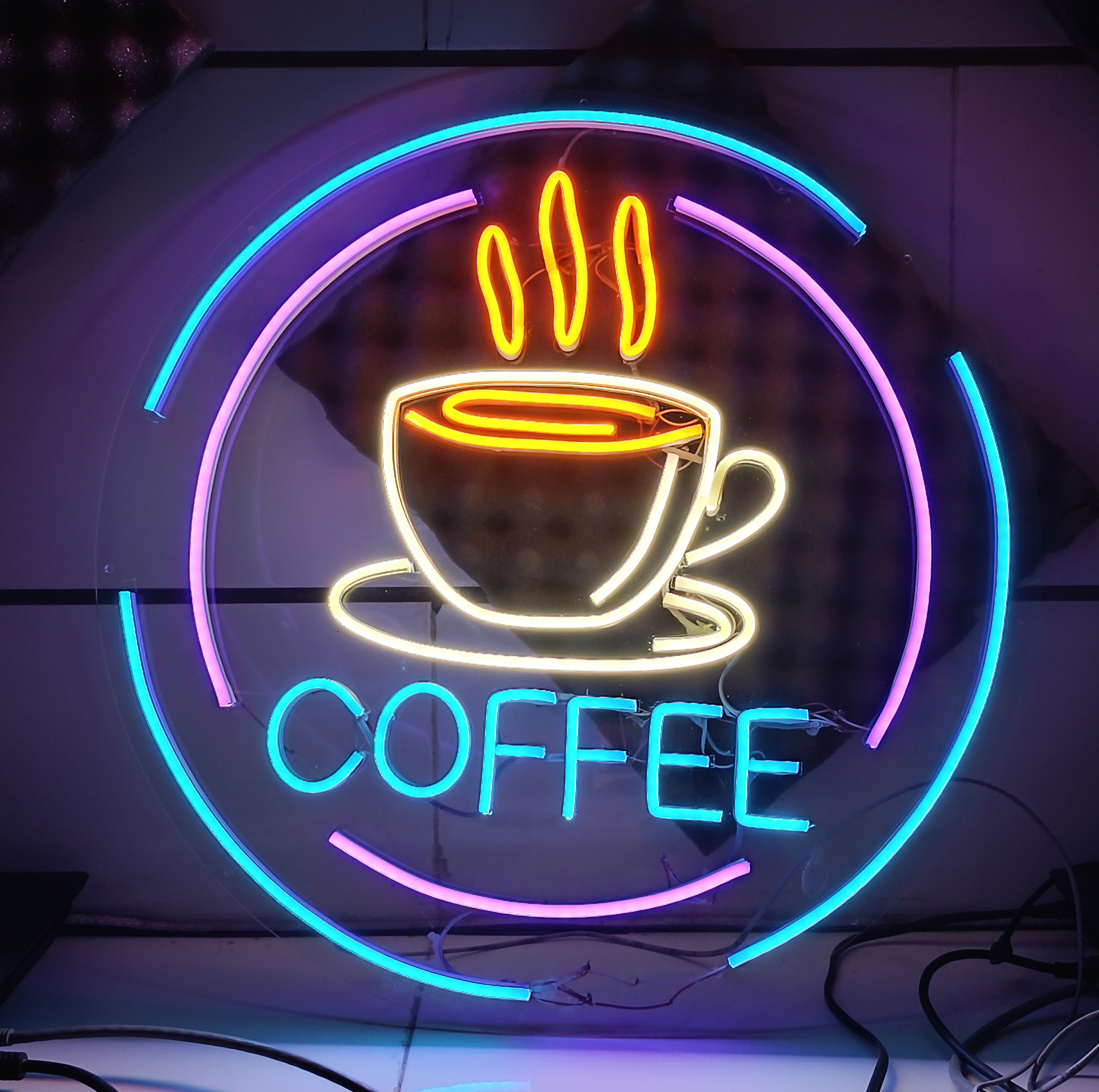 چراغ نئونی طرح coffee کد CO2025