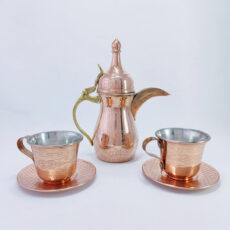 ست 5 تکه دله و فنجان مسی مدل یادگار کد HS59