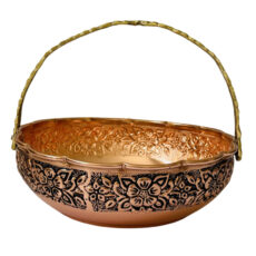 میوه خوری مسی مدل لب چین دسته دار کد ZH319.5