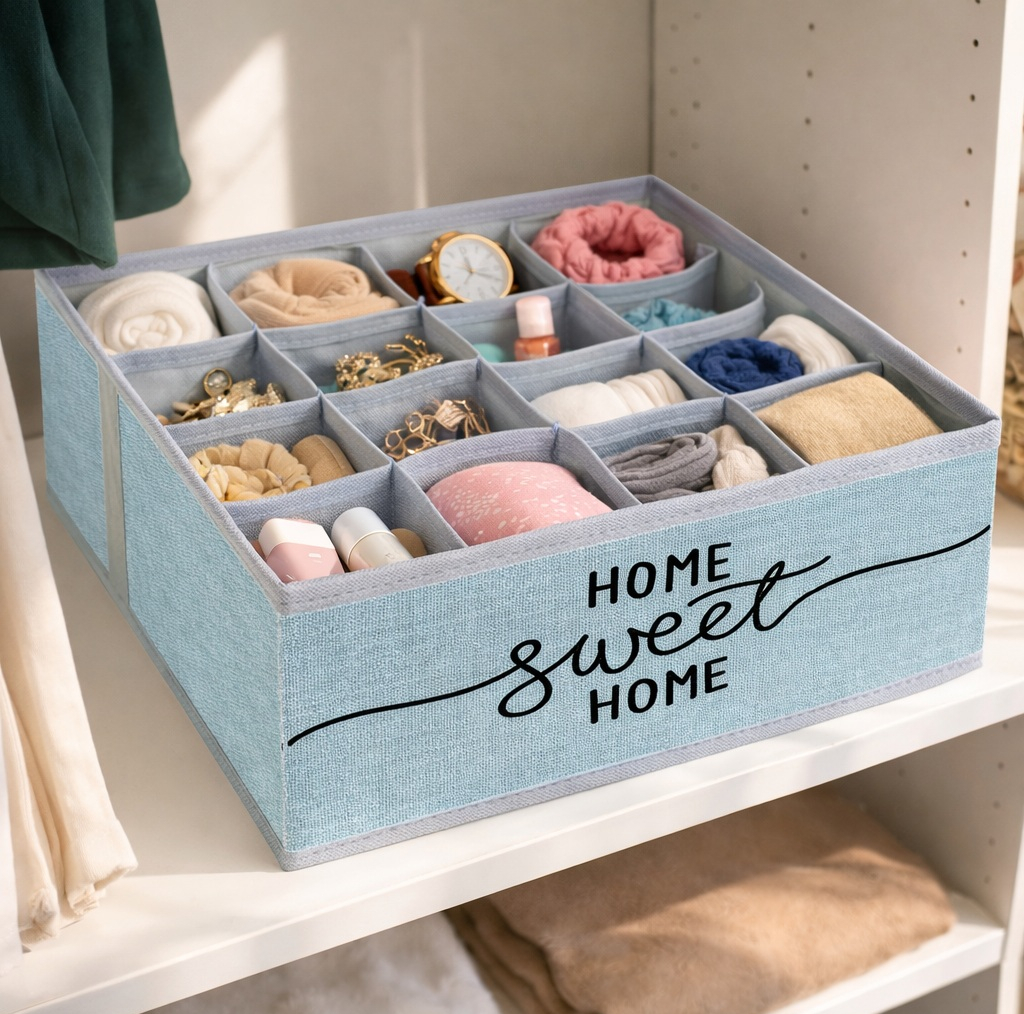 نظم دهنده مدل لباس زیر و جوراب طرح لینن HOME SWEET HOME کد ORG16