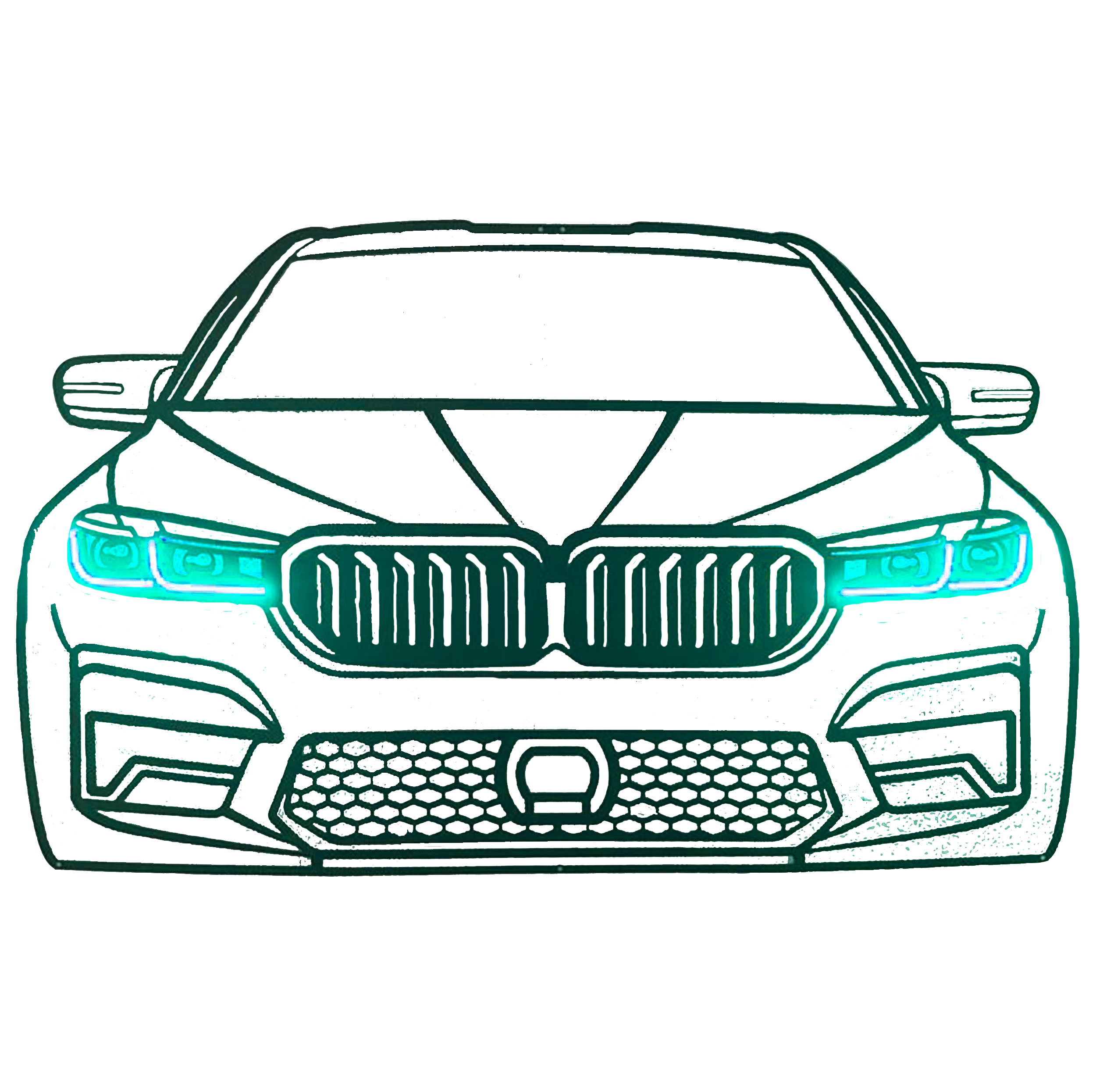 چراغ دیواری نئونی طرح ماشین bmw