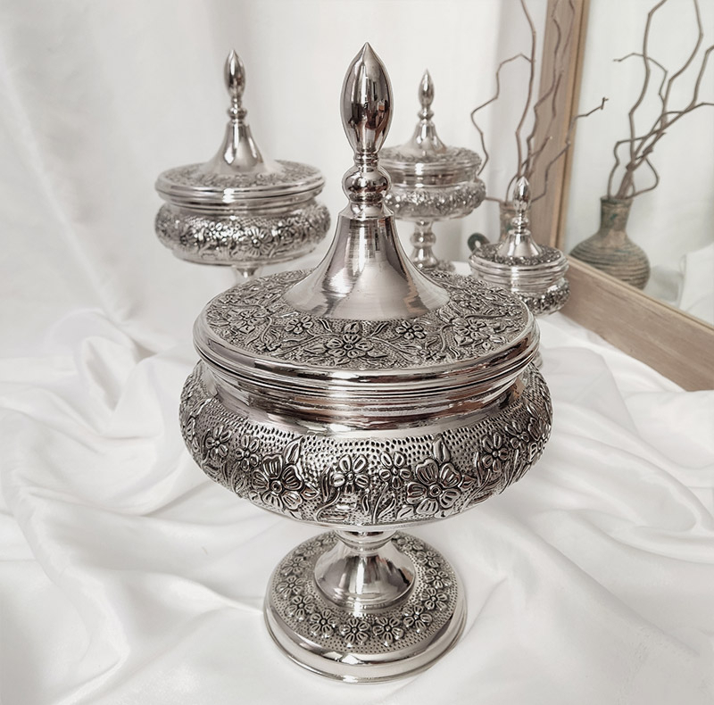 آجیل خوری مسی مدل غزل گل کد ZH431.4