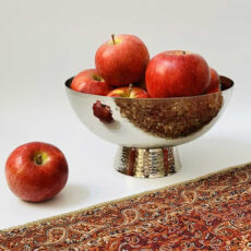 آجیل خوری مسی مدل مدرن گرد کروم کد ZH407.7