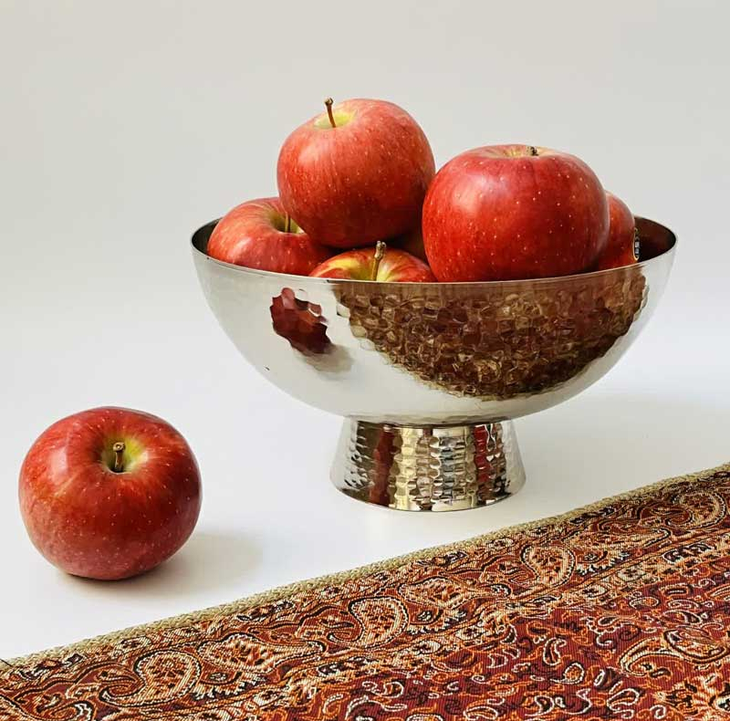 آجیل خوری مسی مدل مدرن گرد کروم کد ZH407.7