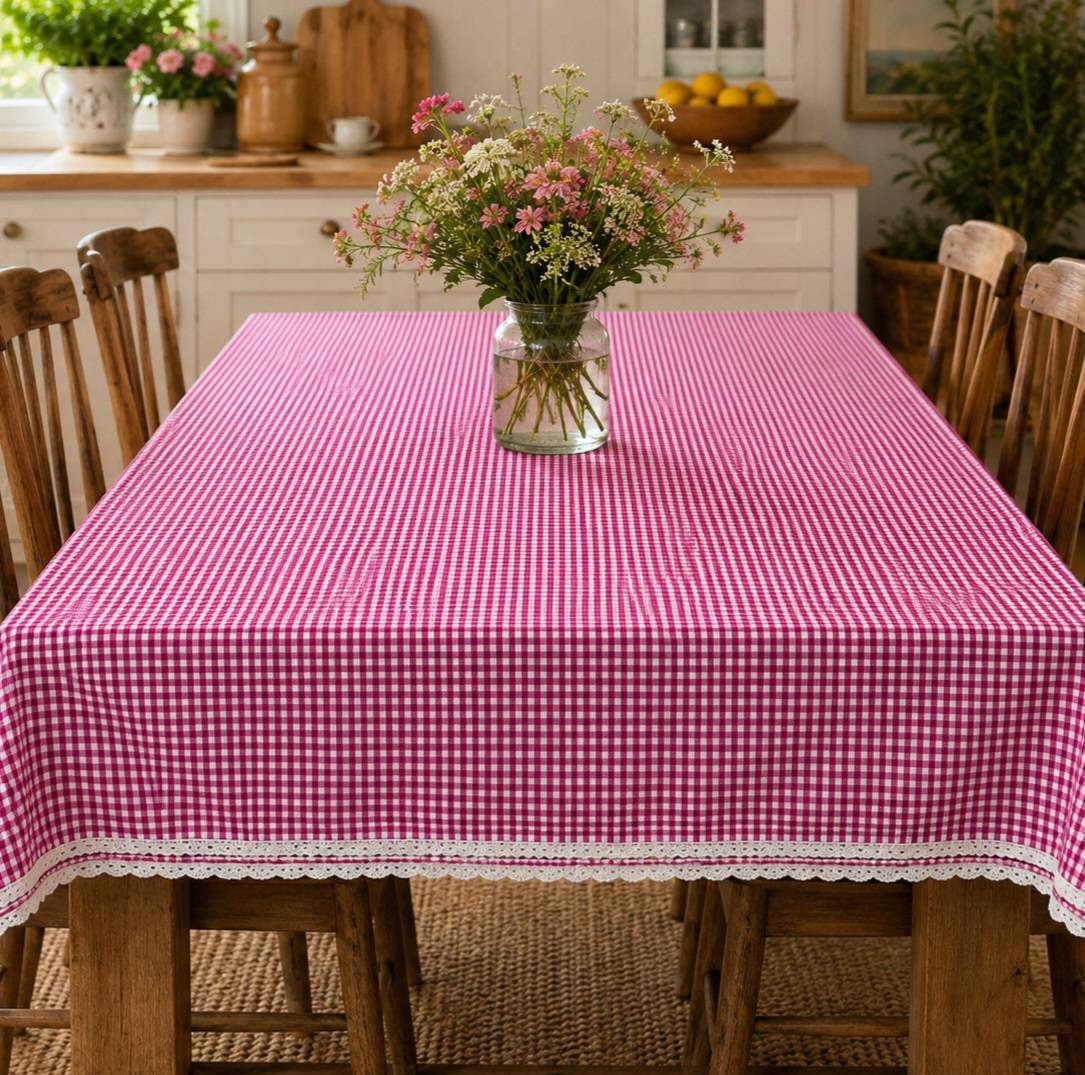 رومیزی مدل چهار خانه طرح آزاد سرا  سایز 250x150 سانتی‌متر
