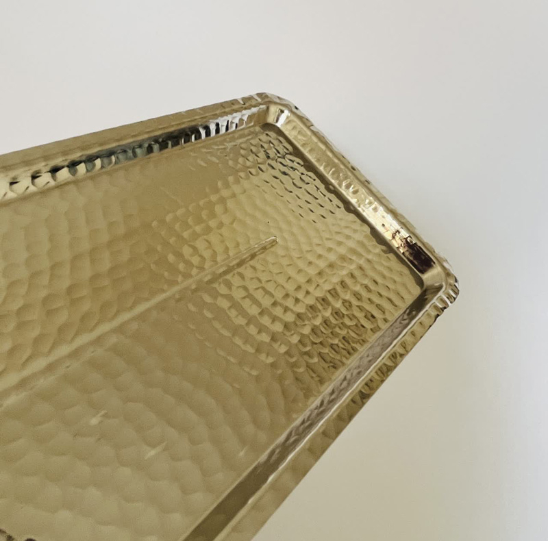 رولت خوری مسی مدل مستطیلی پایه دار کد ZH424.2