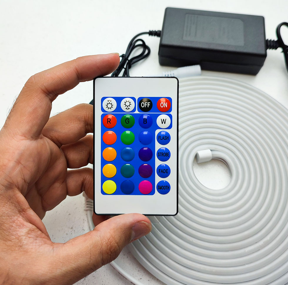 ریسه ال ای دی مدل فلکسی 12v 3528-RGB طول 5 متر