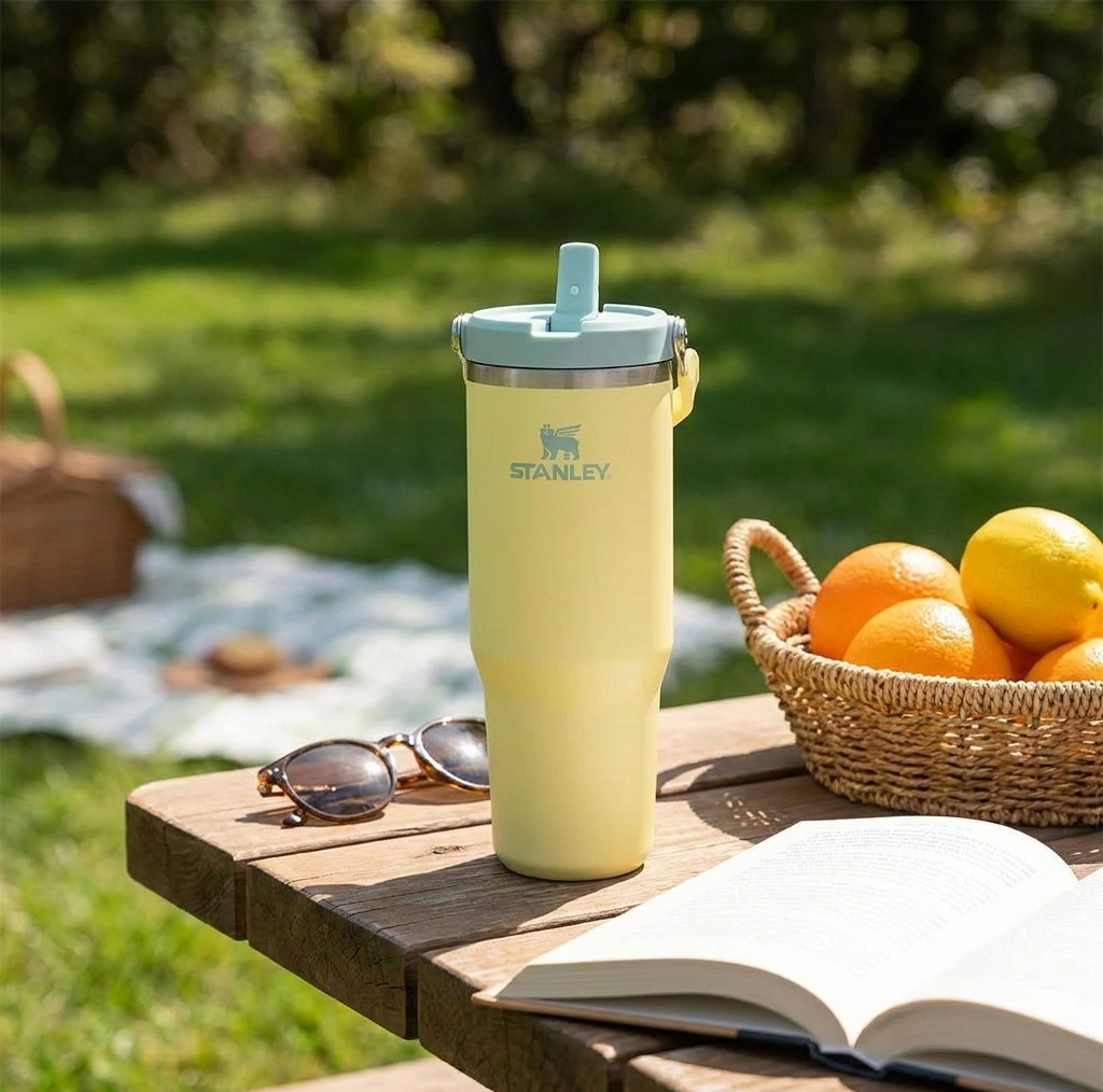 تراول ماگ استنلی مدل Iceflow Flip Straw Tumbler گنجایش 0.89 لیتر