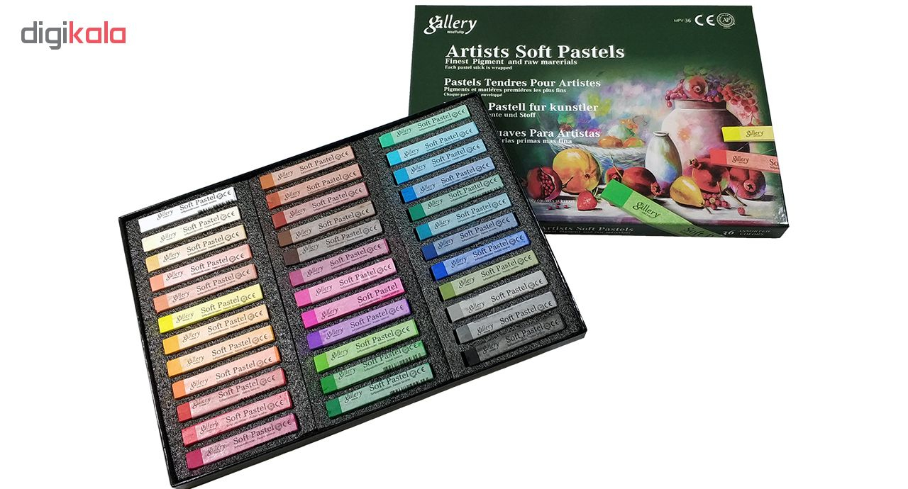 پاستل گچی 36 رنگ وایلدتولیپ سری Gallery کد MPV-36