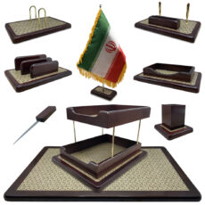 ست لوازم اداری رومیزی طرح خاتم  مدل GK مجموعه 9 عددی