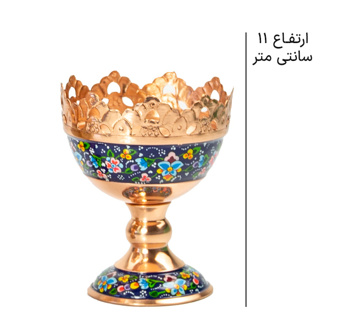 آجیل خوری مسی صنایع دستی اریسا مدل پرداز کد 11