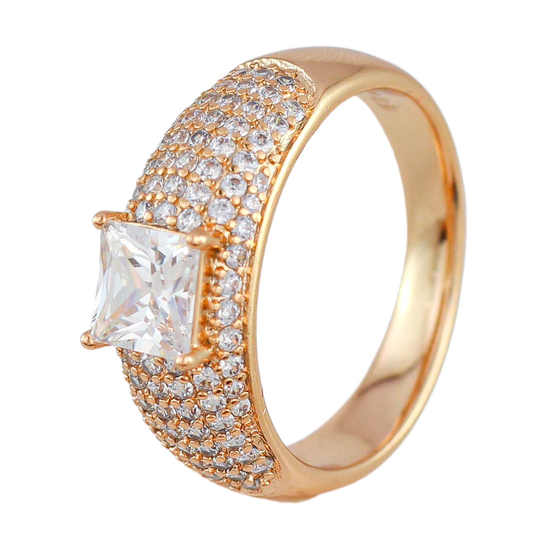 انگشتر زنانه ژوپینگ مدل تک نگین کد AAE576