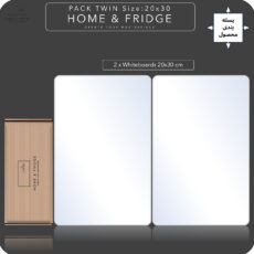 تخته وایت‌برد هوم اند فریج مدل TWIN BOARD H&F سایز 20x30x0.05 سانتی‌متر بسته 2 عددی