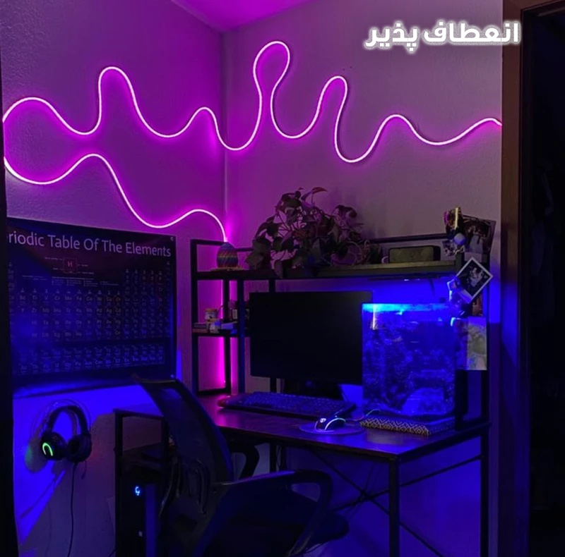 ریسه نئون لومیز مدل APP-5M RGB طول ۵ متر به همراه آداپتور