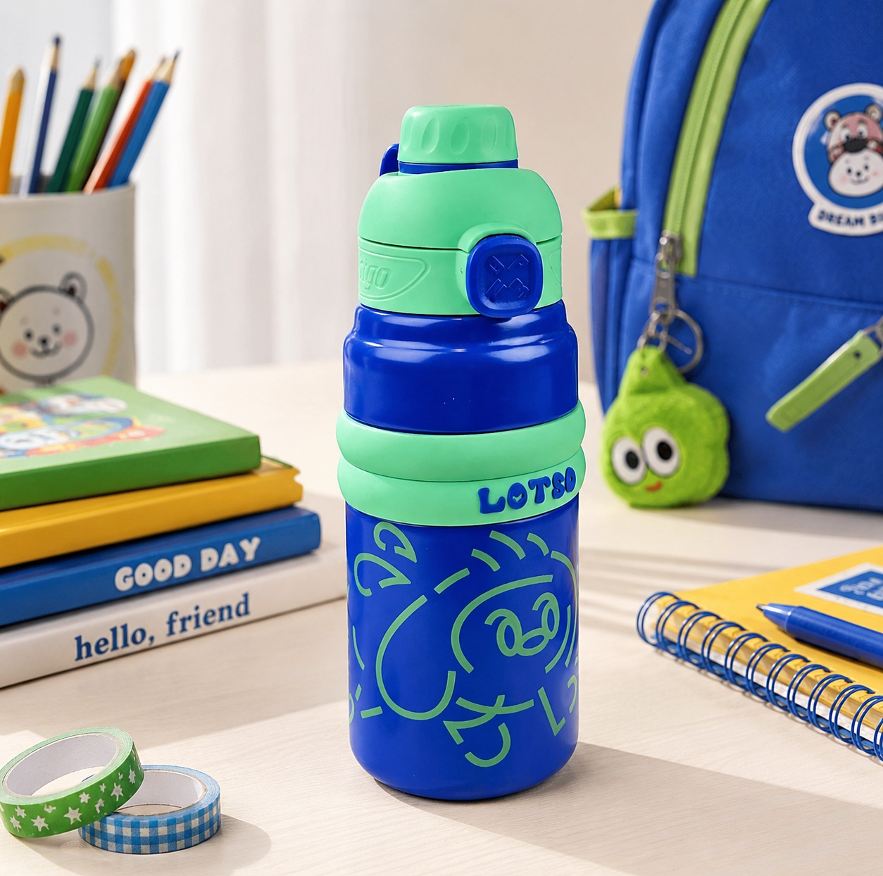 قمقمه کودک مدل دوحالته LOTSO گنجایش 0.60 لیتر