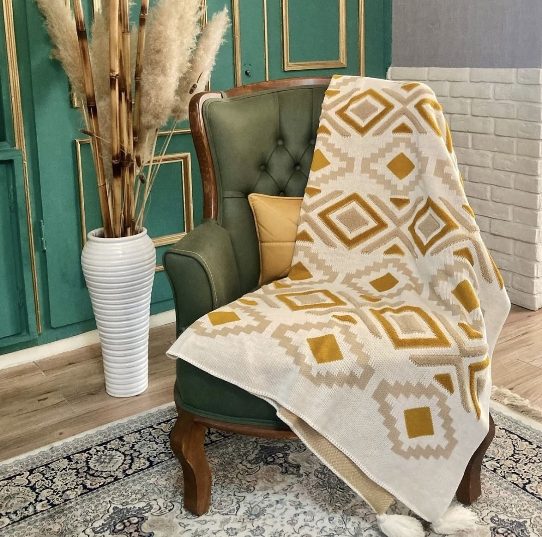 شال مبل و تخت کوکو جم مدل پانچ سایز 170x140 سانتیمتر