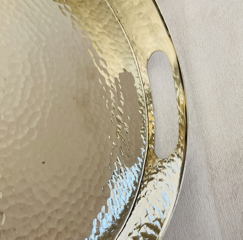 سینی مسی مدل لب پهن کد ZH413