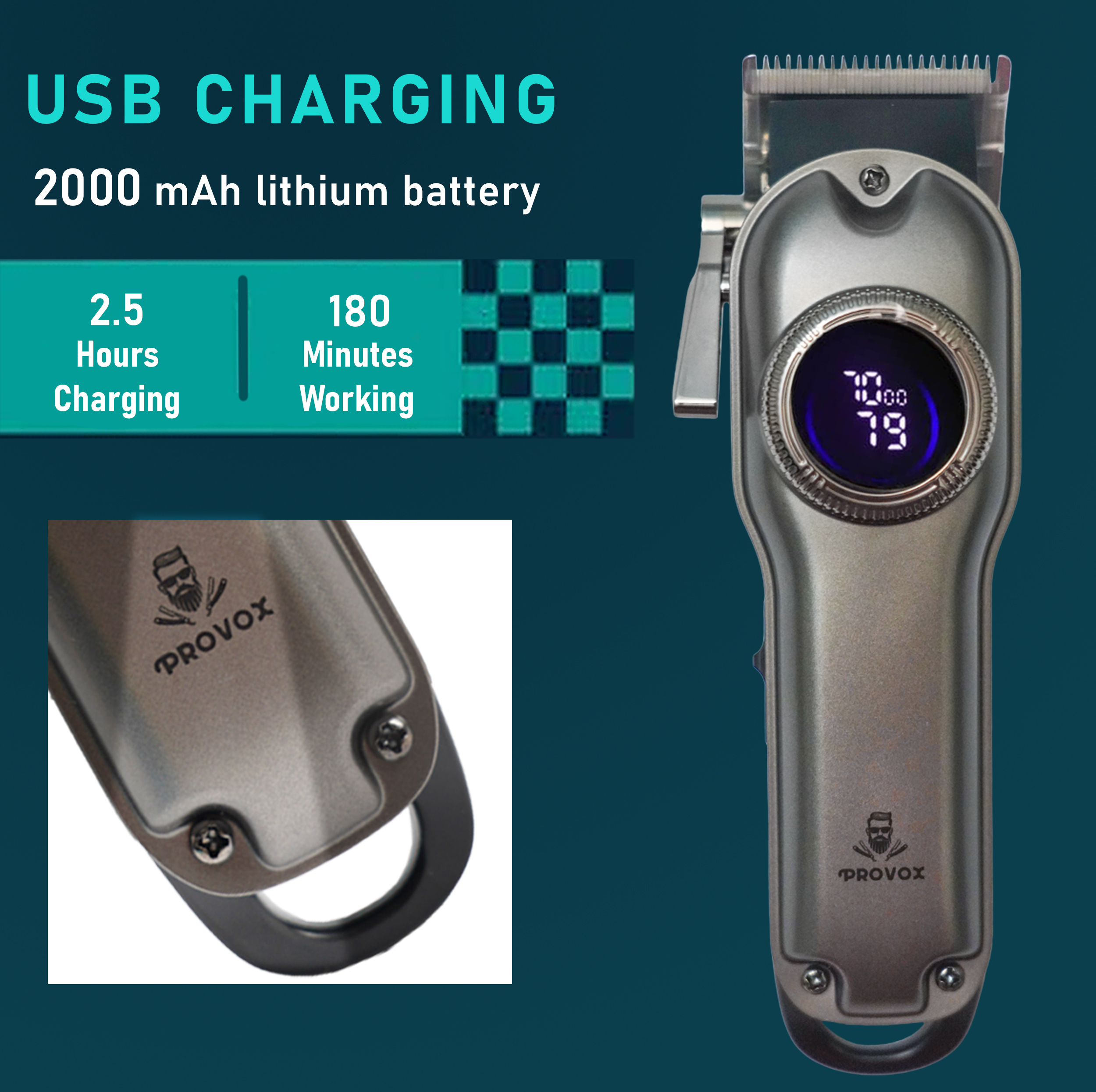 ماشین اصلاح موی سر و صورت شارژی پرو وکس مدل VX-5100