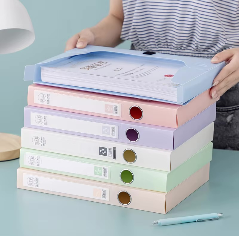 پوشه دکمه‌دار مدل File Case macaron سایز A4