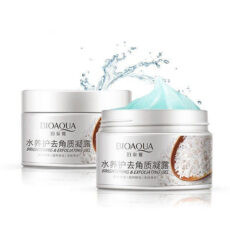 ماسک لایهبردار و روشنکننده صورت و بدن بایو آکوا مدل لایه بردار برنج با حجم 140 میلیلیتر، حاوی آلوئهورا و پروتئین گندم، مناسب پوست مختلط و افزایش شفافیت و لطافت پوست