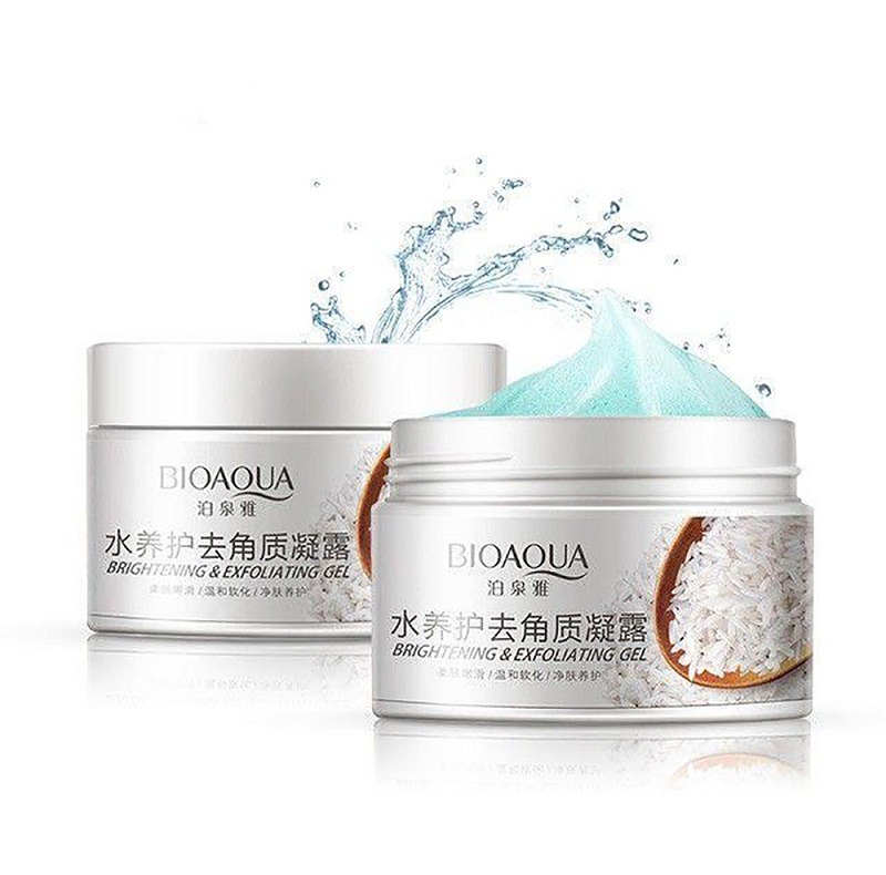 ماسک لایهبردار و روشنکننده صورت و بدن بایو آکوا مدل لایه بردار برنج با حجم 140 میلیلیتر، حاوی آلوئهورا و پروتئین گندم، مناسب پوست مختلط و افزایش شفافیت و لطافت پوست