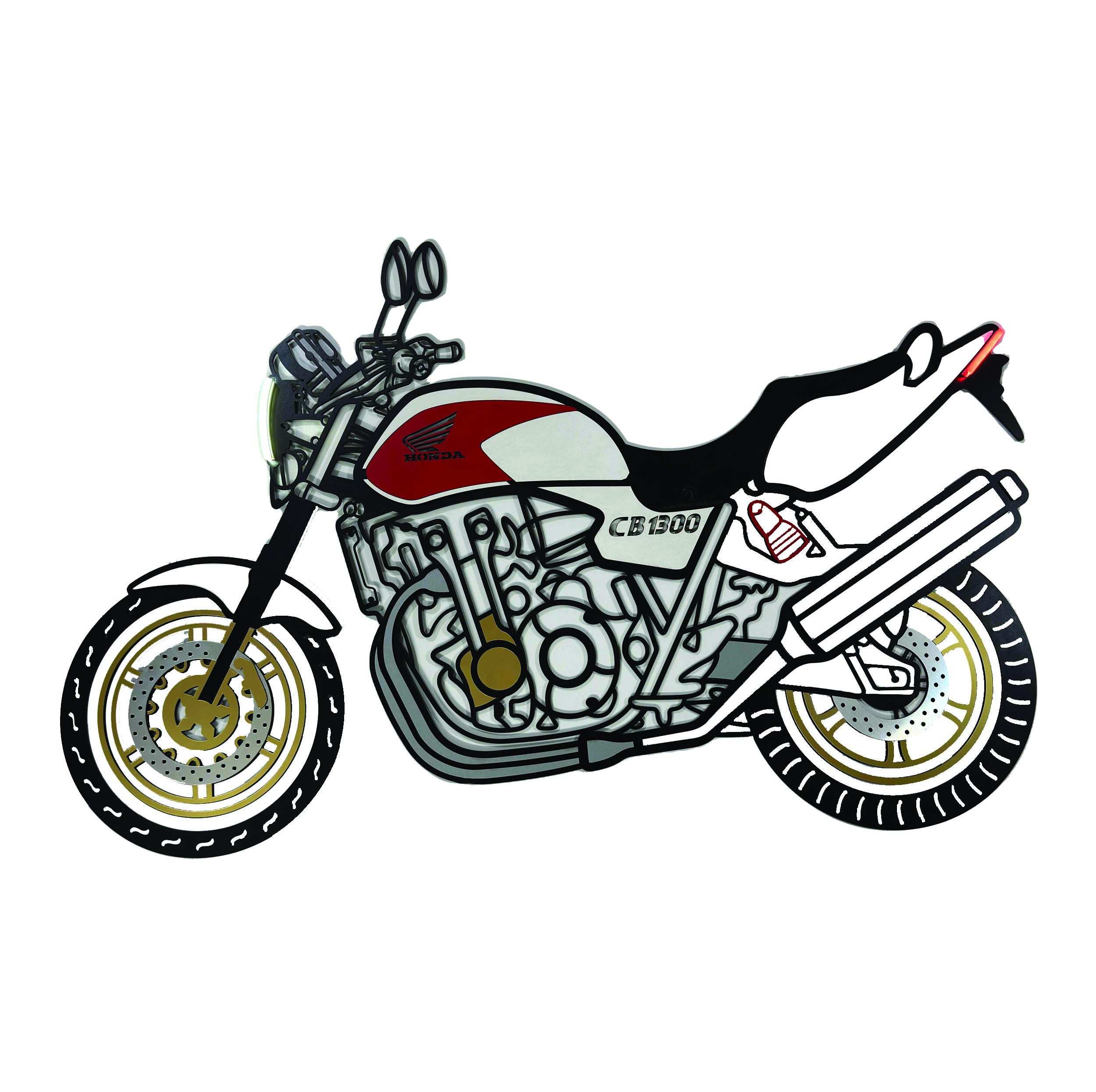 چراغ نئون طرح موتور cb1300