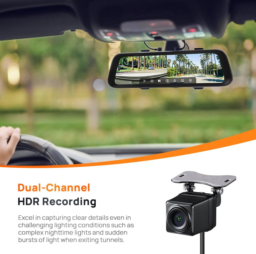 آینه هوشمند خودرو سوِنتی مِی مدل 70mai Rearview Dash Cam S500 به همراه دوربین