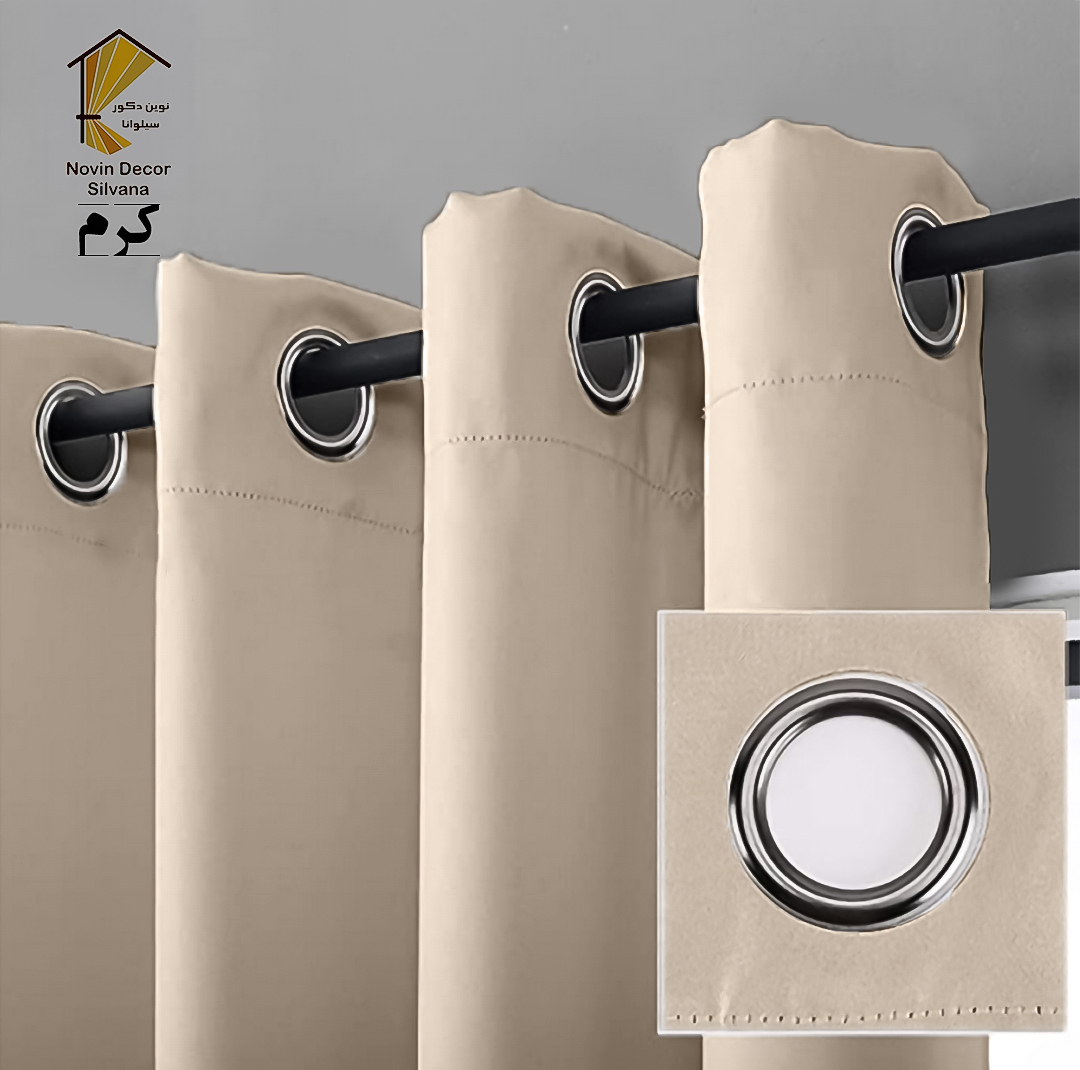 پرده نوین دکور سیلوانا مدل کتان NY31 سایز 280x140 سانتی‌متر