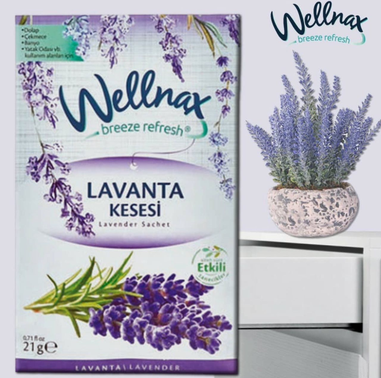 خوشبو کننده و ضد بید کمد لباس ولنکس مدل LAVENDER حجم 210 میلی لیتر