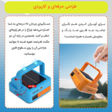 پروژکتور خورشیدی لکسون مدل شارژی با نور چند حالته