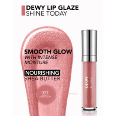 لیپ گلاس براق فلورمار مدل Dewy Glaze شماره 21 رنگ صورتی صدفی