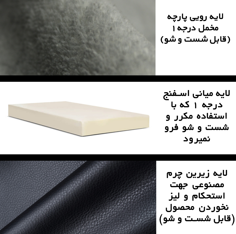پادری شاران هوم مدل 3 لایه اسفنج دار طرح مخمل سایز 50×80 سانتی متر