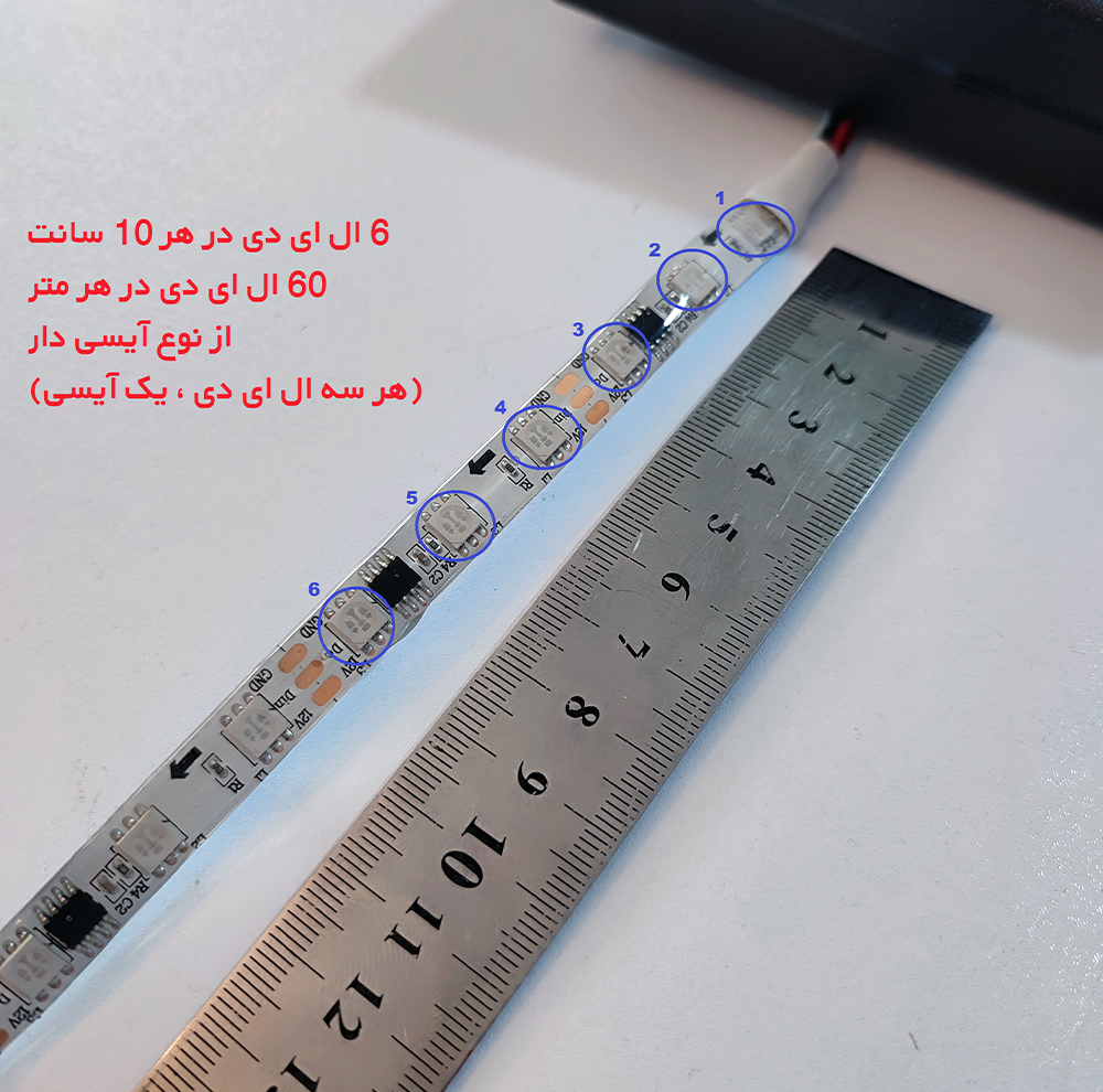 ریسه ال ای دی RGB هوشمند موزیکال مدل سقف ابری طول 10 متر