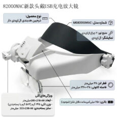 ذره‌بین‌ مدل هدبندی چراغ‌دار کد MG82000MAC