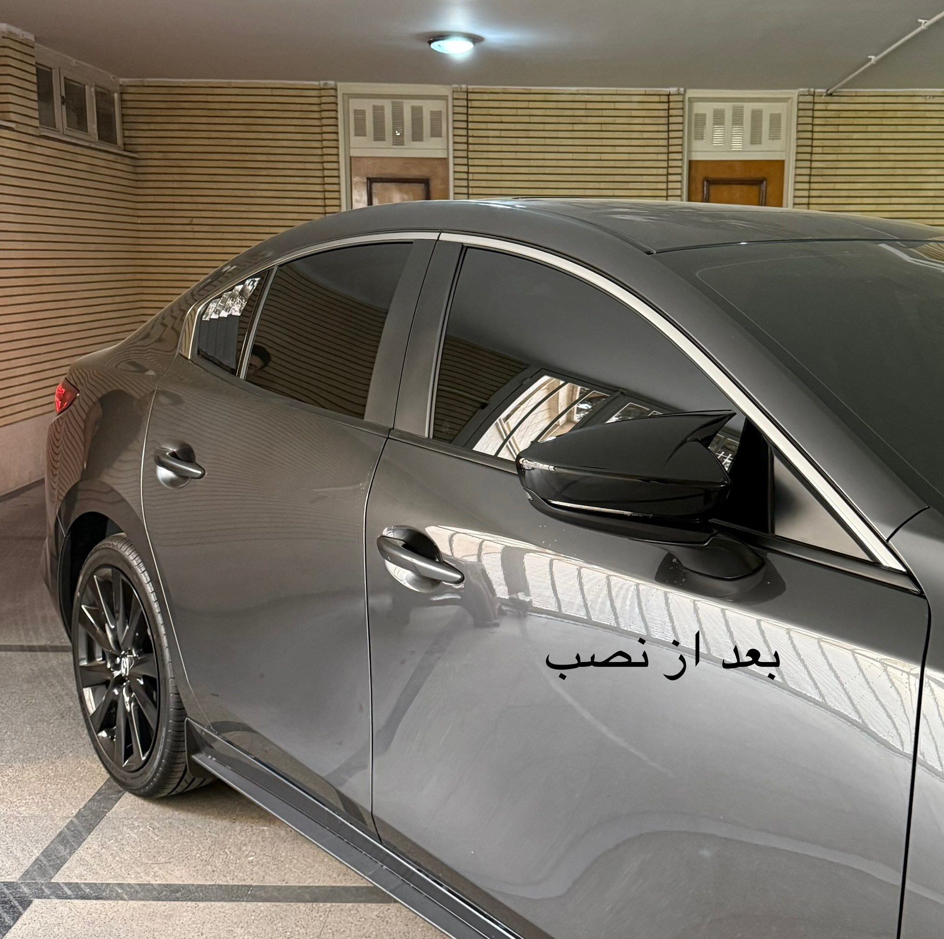 قاب آینه جانبی خودرو مدل shark2425 مناسب برای مزدا 3 بسته 2 عددی