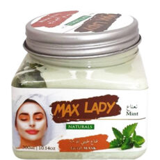 ماسک صورت مکس لیدی مدل نعناع حجم 300 میلی‌لیتر، آبرسان، روشن‌کننده، ضد لک و چین و چروک، پاک‌کننده چربی اضافه، سفت‌کننده پوست