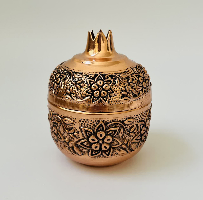 قندان مسی مدل انار کد ZH416