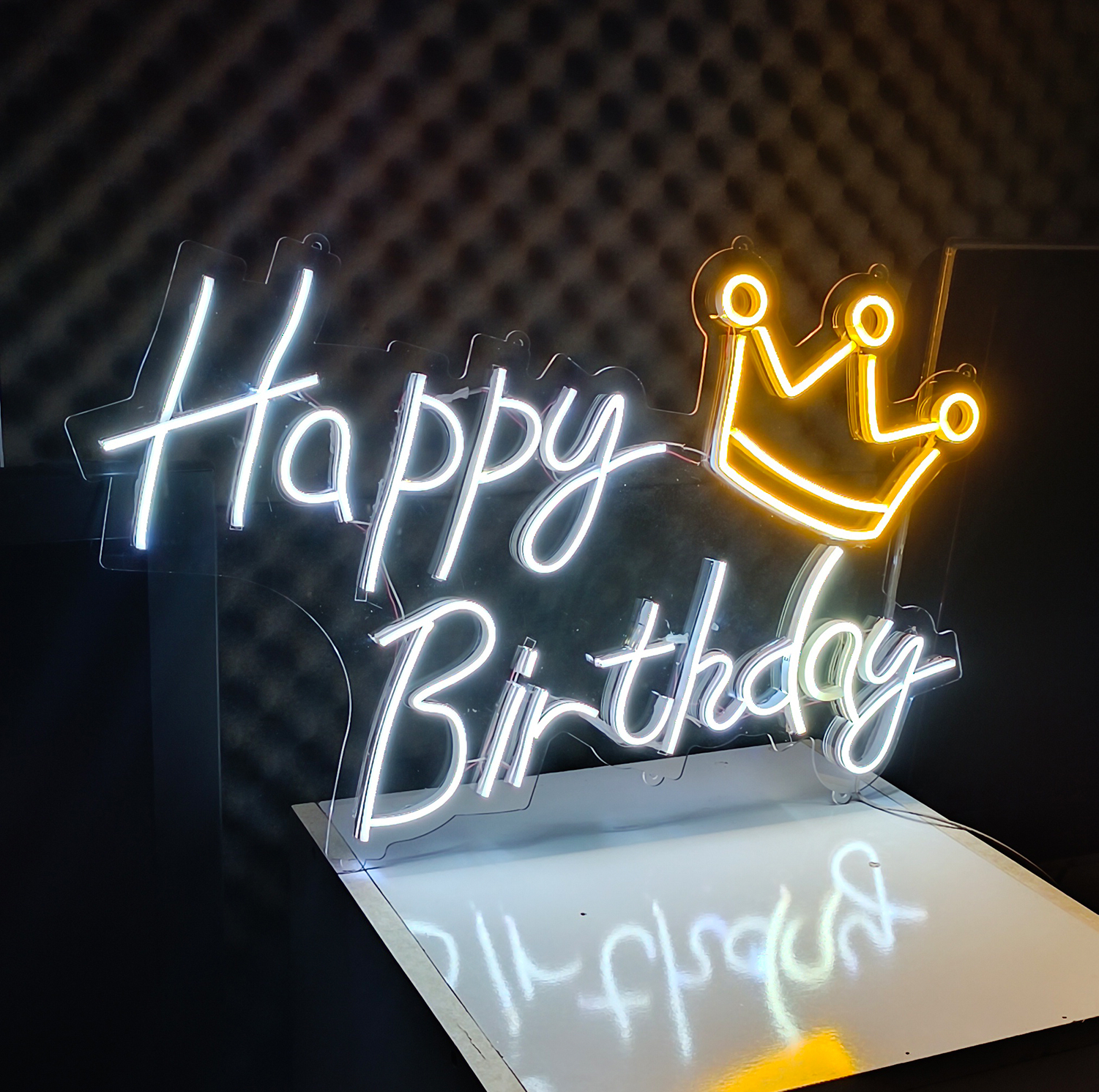 چراغ نئونی طرح Happy Birthday کد HBD60X40