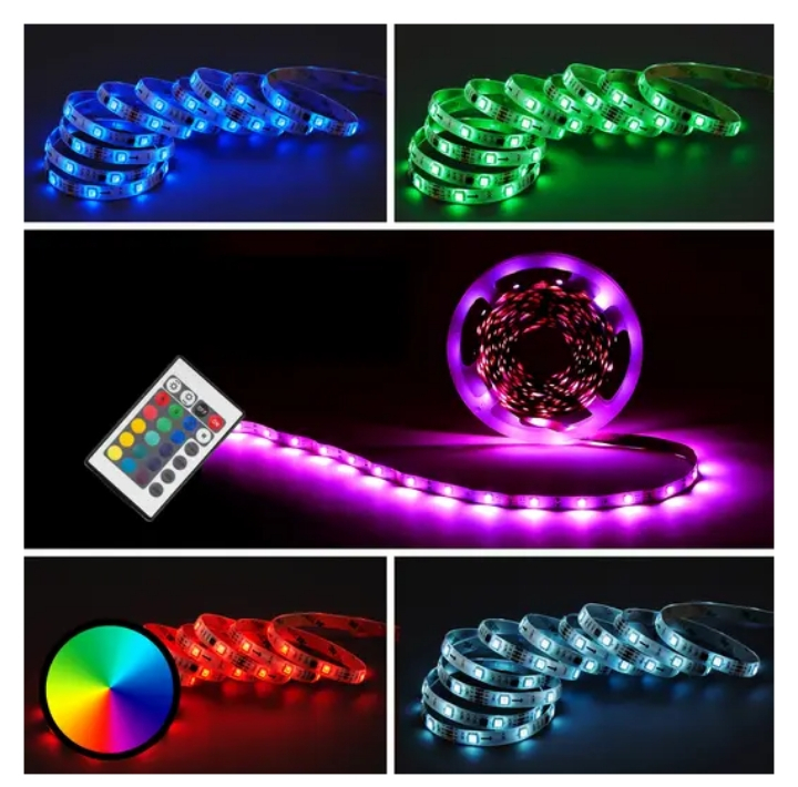 ریسه ال ای دی مدل RGB گیمینگ 4 سیم طول 5 متر