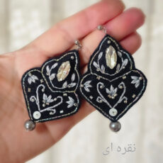 گوشواره دست دوز زنانه مدل شاهدُخت