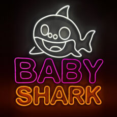 چراغ نئونی مدل baby shark